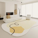 Axyaa Plush Cloakroom Rug: Modern Style Irregular Shapes Carpet, Soft Fluffy Floor Mat