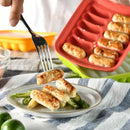 Axyaa Silicone Sausage Maker Mould with Lid, 12 Grids Hot Dog DIY Baking Tool