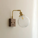 Axyaa Nordic LED Wall Lamp Glass Copper Bathroom Light Fixtures