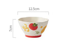 Axyaa Cute Straw Hat Dessert Plate - Delicate Ceramic Fruit Breakfast Tableware