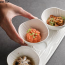 Axyaa Ceramic Ripple Bowl Set for Molecular Cuisine Dining Experience