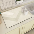 Axyaa Striped Geometry Kitchen Mat Set