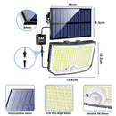 Axyaa Solar Motion Sensor Light: Super Bright 238 LEDs, Waterproof Garden Wall Street Lamp