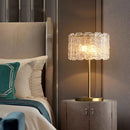 Axyaa Brass Glass Table Lamp for Elegant Home Decor and Lighting