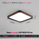 Axyaa Walnut LED Ceiling Lamp for Modern Living Room Dining Bedroom Study