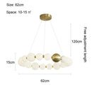 Axyaa Luxury Gold LED Pendant Chandelier for Dining Room & Bedroom