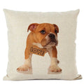 Axyaa French Bulldog Linen Cushion Cover for Cute Dog Lovers