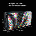 Axyaa Acrylic Marker Holder Pen Storage Box Pencil Shelf School Office Organizer
