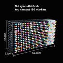Axyaa Acrylic Marker Holder Pen Storage Box Pencil Shelf School Office Organizer