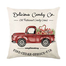 Christmas Decor Pillow Cover 18x18 in Linen Throw - Axyaa Home Decor