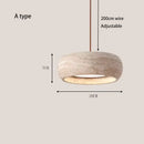 Axyaa Natural Yellow Travertine Pendant Lights for Indoor Rustic Décor