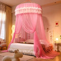 Axyaa Summer Dome Mosquito Net for Bedroom Decor, 1.5m/1.8m Bed, Romantic Canopy Netting