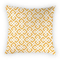 Axyaa Geometric Yellow Print Polyester Cushion Cover - 45x45cm