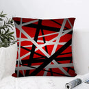 Geometric Red & Black Abstract Pillow Covers by Axyaa