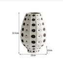 Axyaa Spotted Ceramic Vase: Modern Home Decor for Dining & TV Cabinet