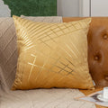 Luxury Gold-Embossed Velvet Throw Pillowcase by Axyaa - Elegant Home Decor Solution