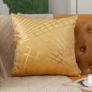Luxury Gold-Embossed Velvet Throw Pillowcase by Axyaa - Elegant Home Decor Solution