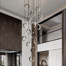 Axyaa Staircase Chandeliers: Modern LED Pendant Light Lamps for Living Room
