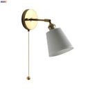 Axyaa Ceramic LED Wall Sconce with Pull Chain for Home Decor