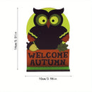 Axyaa Thanksgiving Wooden Tabletop Decor Set: Pumpkin, Scarecrow, Owl & Angel