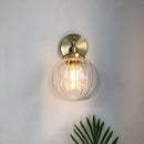 Axyaa Vintage LED Wall Light with Pull Chain Switch - Coffee Indoor Bedside Lamp