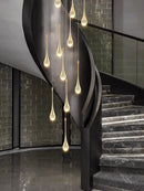 Axyaa Crystal Chandelier for Modern Duplex Living Room Attic Lighting
