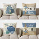 Axyaa Seashells Starfish Beach Pillow Cover for Sofa Bedroom Car