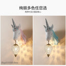 Axyaa Nordic Unicorn LED Wall Lamp - Pink Lovely Girl Bedroom Sconce