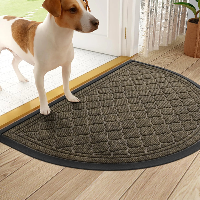 Axyaa Heavy Duty Indoor Half Moon Door Mat - Absorbent and Washable