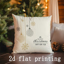 Axyaa Merry Christmas Pattern Pillowcases for Sofa, Bedroom, Car - Rectangular Cushion Cover