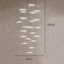 Axyaa LED Chandelier Pendant Lights for Modern Bedroom and Dining Room
