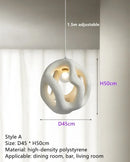 Axyaa Black Handmade Wabi Sabi Pendant Chandelier LED Lighting
