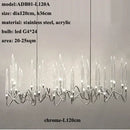 Axyaa Luxe Bar Dining Room Chandelier - High-End Crystal Light