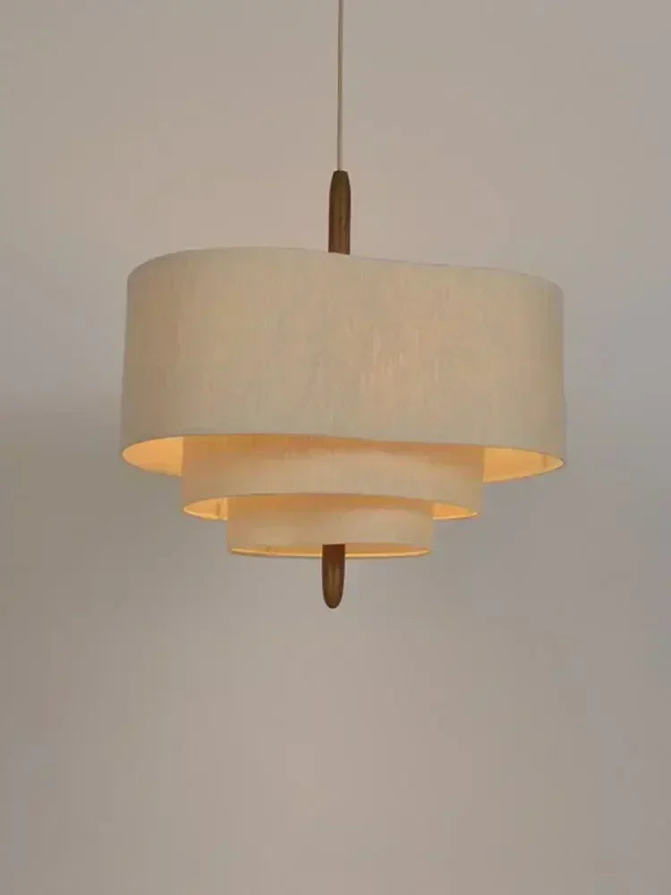 Axyaa Wabi Sabi Cloth Ceiling Lamp: LED Island Pendant Chandelier for Home Decor
