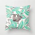Axyaa Mint Green Geometric Animal Print Pillowcase for Home and Office Decor