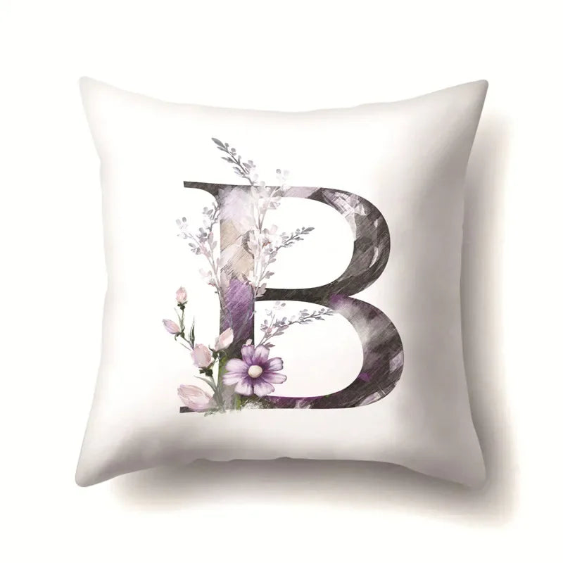 Axyaa Alphabet Cushion Cover - Kids Room Decor Throw Pillow Case