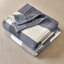 Axyaa Boho Checkered Cotton Quilt - Lightweight & Machine Washable