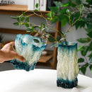 Gradient Glass Vase Hydroponic Flower Pot by Axyaa