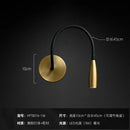 Axyaa Adjustable Copper LED Wall Light, Gold and Black Rotated Wall Lamp