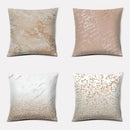 Rose Gold Patterned Digital Print Pillow Covers for Sofa, Bedroom, Car by Axyaa