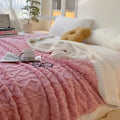 Axyaa Wool Double Blanket - Winter Thick Jacquard Sofa Blanket