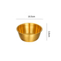 Axyaa Stainless Steel Golden Rice Wine Bowl Set - Seasoning Dishes Snack Cups