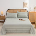 Axyaa Coarse Cloth Bed Sheet Queen Size Soft 100% Cotton Durable Breathable Naked Sleep