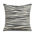 Axyaa Grey Geometric Linen Cushion Cover for Sofa Living Room Decor