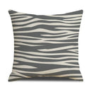 Axyaa Grey Geometric Linen Cushion Cover for Sofa Living Room Decor