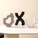 Axyaa Geometric Flower Vase & Twisted Terrarium for Home Decoration