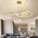 Axyaa Modern Acrylic LED Ring Chandelier for Home & Restaurant Decoration