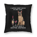 Axyaa Alaskan Malamute Wine Red Dog Pillowcase - Luxury Home Decor