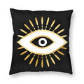 Evil Eye Black Art Cushion Cover Mystery Spirit Pillowcase by Axyaa