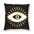 Evil Eye Black Art Cushion Cover Mystery Spirit Pillowcase by Axyaa